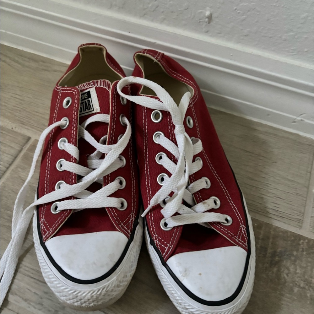 Converse Red and White Low-Top Sneakers Iconic Design